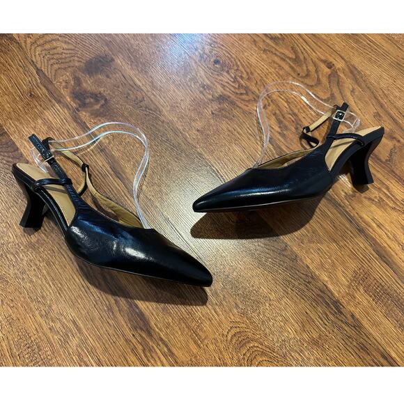Madewell The Debbie Women's Kitten Heel Slingback Pumps – Black – Size 10 – NWOB - Picture 1 of 11